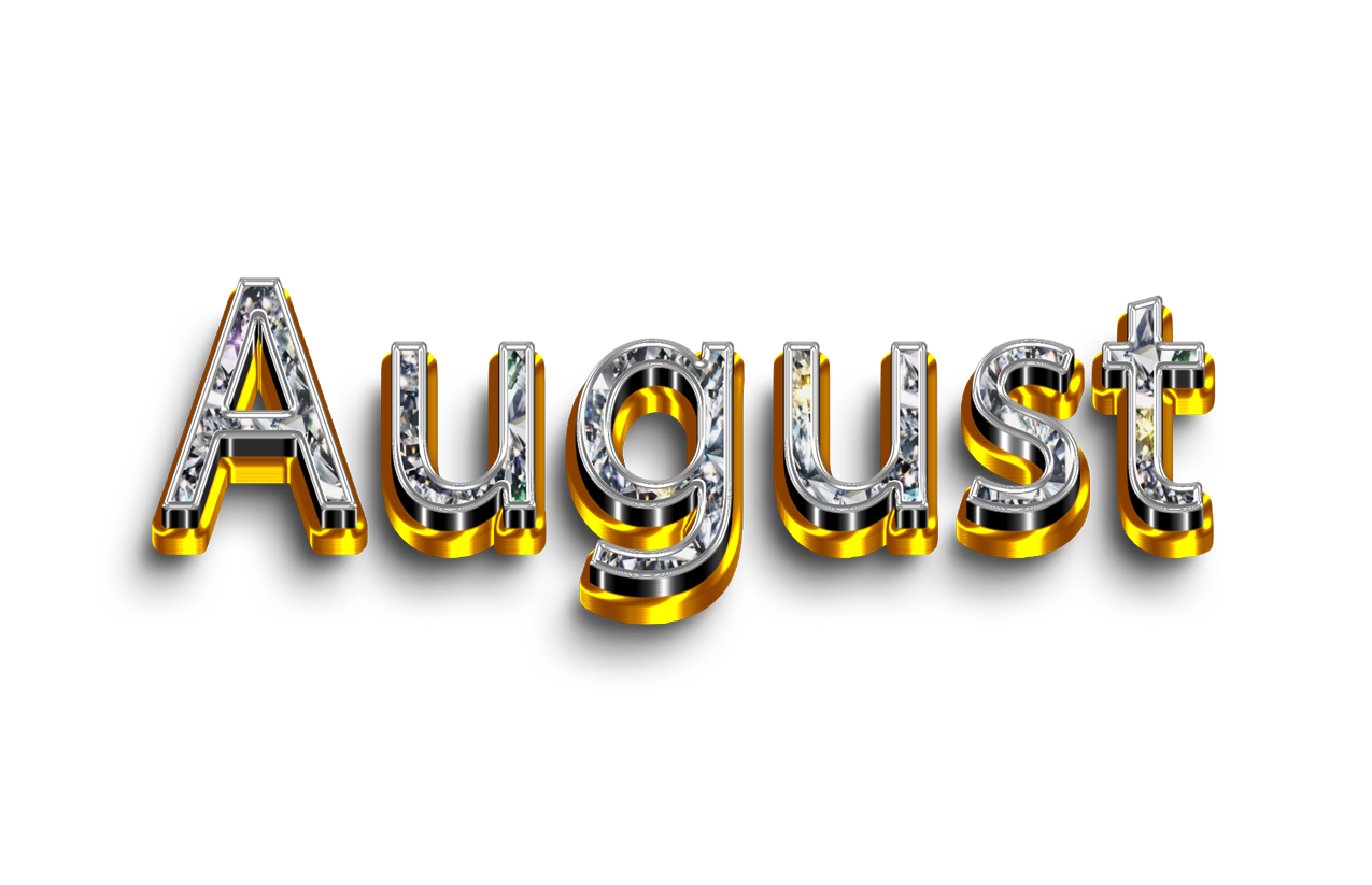 August png, August word png, word August png, August text png, August letters png, August word gold text typography PNG images png transparent background